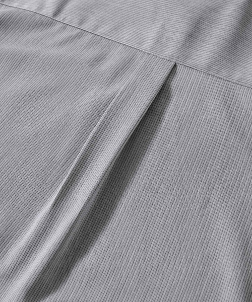 CLEL（クレイル）の「【CLEL】Herringbone TR Side Lace Skipper Shirt /ヘリンボーンTRサイドレーススキッパーシャツ（シャツ/ブラウス・メンズ・グレー/ブルー系/チャコールグレー/ブラック・L/M/S/XS）」の11枚目の写真