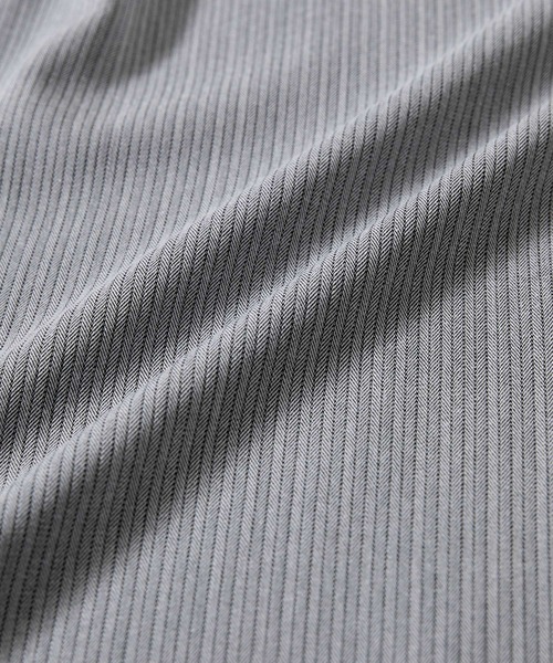 CLEL（クレイル）の「【CLEL】Herringbone TR Side Lace Skipper Shirt /ヘリンボーンTRサイドレーススキッパーシャツ（シャツ/ブラウス・メンズ・グレー/ブルー系/チャコールグレー/ブラック・L/M/S/XS）」の12枚目の写真