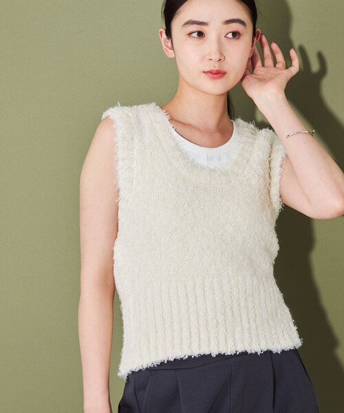 【ELLIE】モコモコニットベスト【GRAY】 モコモコニットベスト【GRAY】 – ELLIE