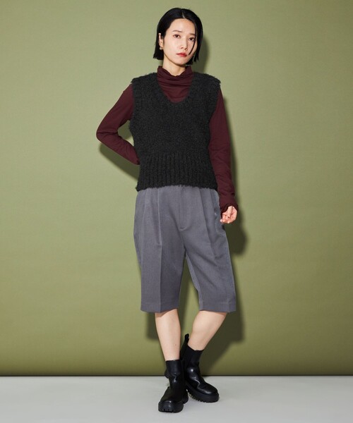 【ELLIE】モコモコニットベスト【GRAY】 モコモコニットベスト【GRAY】 – ELLIE