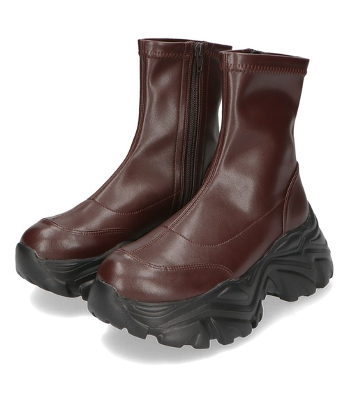 ORiental TRaffic（オリエンタルトラフィック）の「【 厚底 】 軽量 スニーカーソール ショートブーツ 41412（ブーツ・レディース・ホワイト/レッド/ブラック・S/LL/L/M）」の18枚目の写真