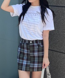 韓国っぽリボンプリントTシャツ