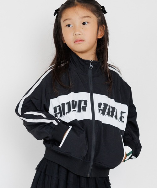 10C REPIPI（ジューシーレピピ）の「【10C REPIPI】ロゴキリカエトラックジャケット（ジャージ・キッズ・ホワイト/ブラック・130cm/110cm/120cm）」の2枚目の写真