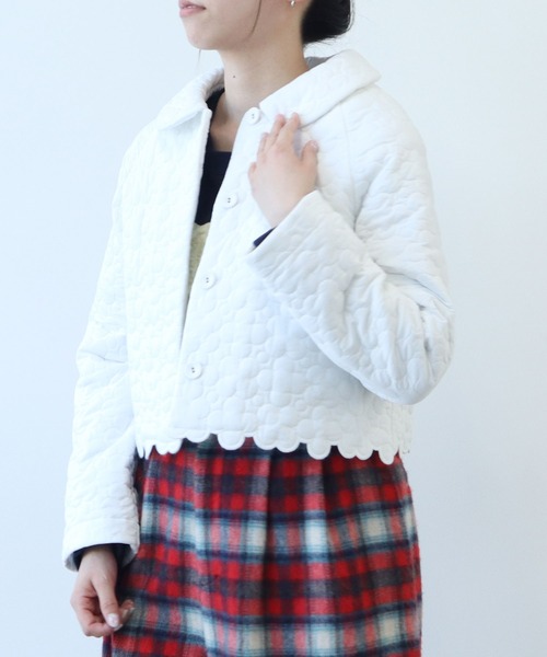 bulle de savon（ビュルデサボン）の「《bulle de savon 30th Anniversary》はなとまるキルティング ジャケット（その他アウター・レディース・ホワイト/ブラック/その他・FREE）」の10枚目の写真