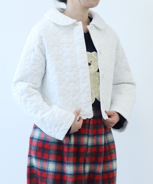 bulle de savon（ビュルデサボン）の「《bulle de savon 30th Anniversary》はなとまるキルティング ジャケット（その他アウター・レディース・ホワイト/ブラック/その他・FREE）」の7枚目の写真