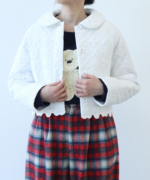 bulle de savon（ビュルデサボン）の「《bulle de savon 30th Anniversary》はなとまるキルティング ジャケット（その他アウター・レディース・ホワイト/ブラック/その他・FREE）」の6枚目の写真