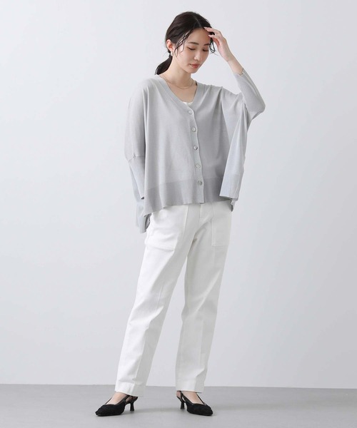Gready Brilliant（グレディブリリアン）の「ＲＮラメワイドＶネックカーディガン（カーディガン/ボレロ・レディース・ブラウン/グレー・FREE）」の3枚目の写真