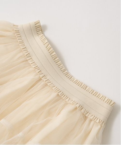 Lycee mine（リセマイン）の「【新色追加】リボン付きティアードチュールスカート（スカート・キッズ・ネイビー/レッド/アイボリー/ブラック/ピンク/ブルーグレー・100cm/110cm/120cm/130cm/140cm/150cm）」の18枚目の写真