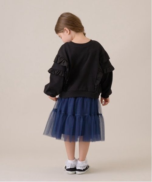 セール】【新色追加】リボン付きティアードチュールスカート（スカート