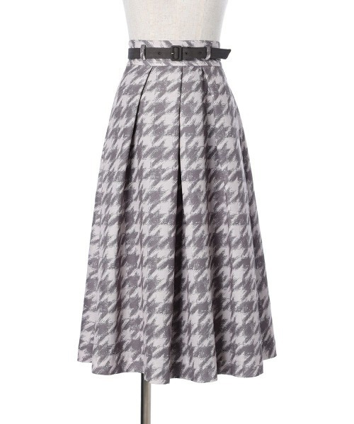 an another angelus（アンアナザーアンジェラス）の「ハンドペイント千鳥柄タックスカート/ananotherangelus（スカート・レディース・グレー×ピンク/ベージュ×ブラック/イエロー×グレー・FREE）」の13枚目の写真