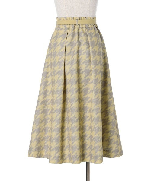 an another angelus（アンアナザーアンジェラス）の「ハンドペイント千鳥柄タックスカート/ananotherangelus（スカート・レディース・グレー×ピンク/ベージュ×ブラック/イエロー×グレー・FREE）」の16枚目の写真