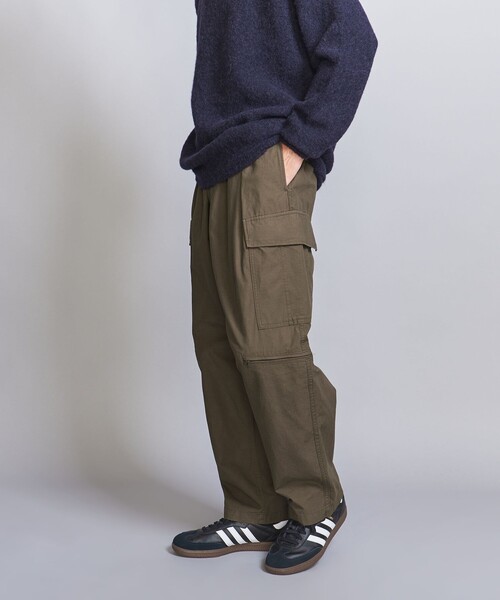 comfortable reason カーゴパンツ アイボリー COMFORTABLE REASON 「FATIGUE CARGO PANTS - カーゴパンツ」 - BUNTEN