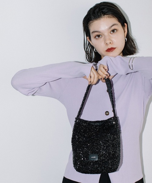 BEAURE ヴュレ スパンコール バケツ型 ワンショル(ショルダーバッグ)|Beau're(ヴュレ) BEAURE ヴュレ スパンコール バケツ型 ワンショル(ショルダーバッグ)|Beau're(ヴュレ)