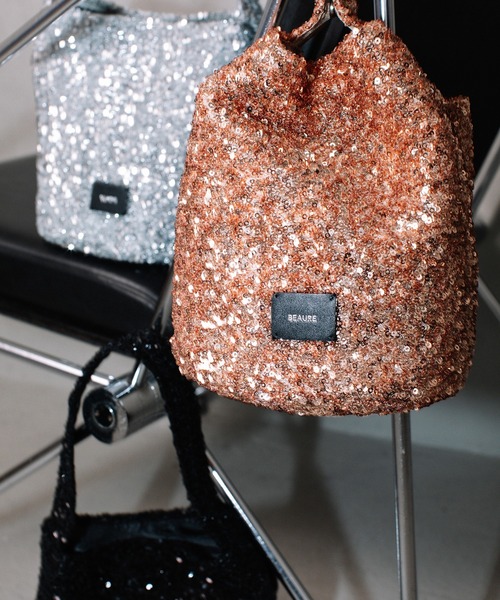 BEAURE ヴュレ スパンコール バケツ型 ワンショル(ショルダーバッグ)|Beau're(ヴュレ) BEAURE ヴュレ スパンコール バケツ型 ワンショル(ショルダーバッグ)|Beau're(ヴュレ)