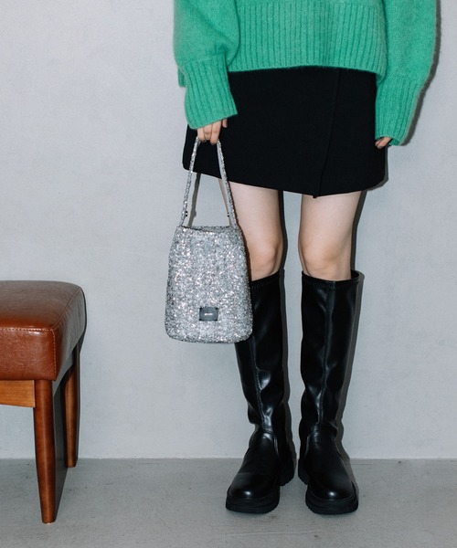 BEAURE ヴュレ スパンコール バケツ型 ワンショル(ショルダーバッグ)|Beau're(ヴュレ) BEAURE ヴュレ スパンコール バケツ型 ワンショル(ショルダーバッグ)|Beau're(ヴュレ)