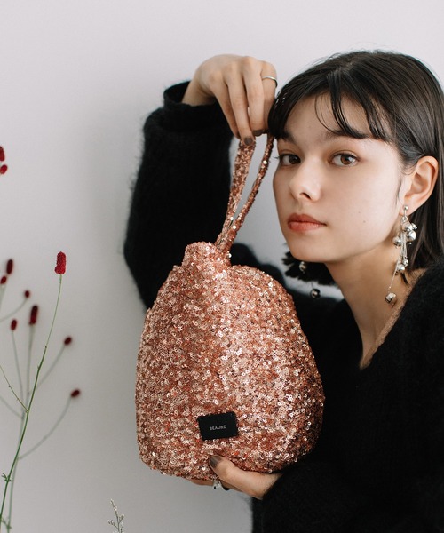 BEAURE ヴュレ スパンコール バケツ型 ワンショル(ショルダーバッグ)|Beau're(ヴュレ) BEAURE ヴュレ スパンコール バケツ型 ワンショル(ショルダーバッグ)|Beau're(ヴュレ)