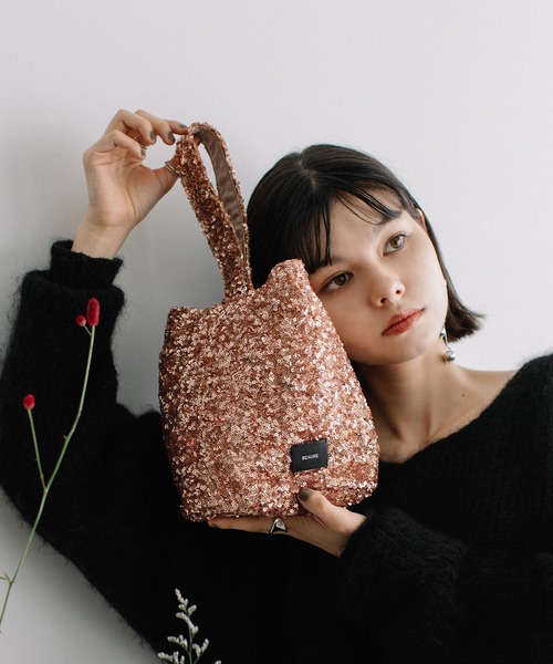 BEAURE ヴュレ スパンコール バケツ型 ワンショル(ショルダーバッグ)|Beau're(ヴュレ) BEAURE ヴュレ スパンコール バケツ型 ワンショル(ショルダーバッグ)|Beau're(ヴュレ)