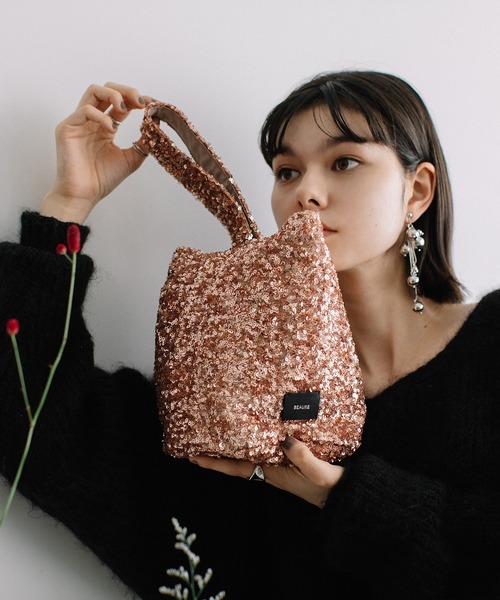 BEAURE ヴュレ スパンコール バケツ型 ワンショル(ショルダーバッグ)|Beau're(ヴュレ) BEAURE ヴュレ スパンコール バケツ型 ワンショル(ショルダーバッグ)|Beau're(ヴュレ)