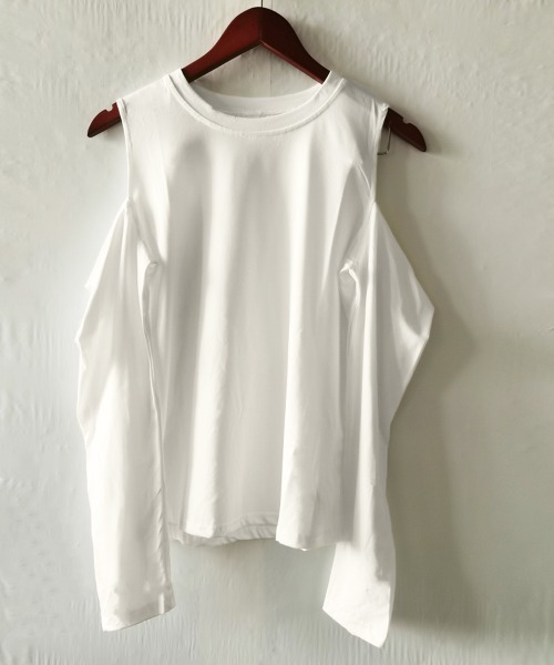 Miniministore(ミニミニストア)の「肩出しTシャツ レディース ナチュラル(Tシャツ/カットソー・レディース・ブラック/グレー/ホワイト・FREE)」の20枚目の写真