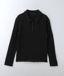 6（ロク）の「＜6(ROKU)＞スカシ カラー トップス（Tシャツ/カットソー