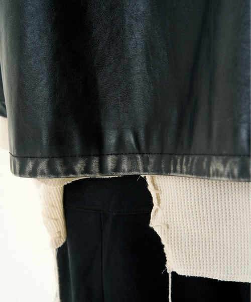 DISCOVERED（ディスカバード）の「DISCOVERED FADE BLACK LEATHER CHINA BLOUSON（その他アウター・メンズ・ブラック・1/3）」の16枚目の写真