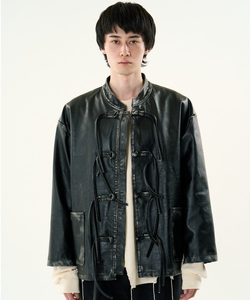 DISCOVERED（ディスカバード）の「DISCOVERED FADE BLACK LEATHER CHINA BLOUSON（その他アウター・メンズ・ブラック・1/3）」の20枚目の写真
