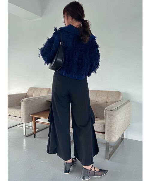 dazzlin（ダズリン）の「フリルスリットワイドパンツ（その他パンツ・レディース・ブラック/ベージュ・SMALL/MEDIUM）」の11枚目の写真