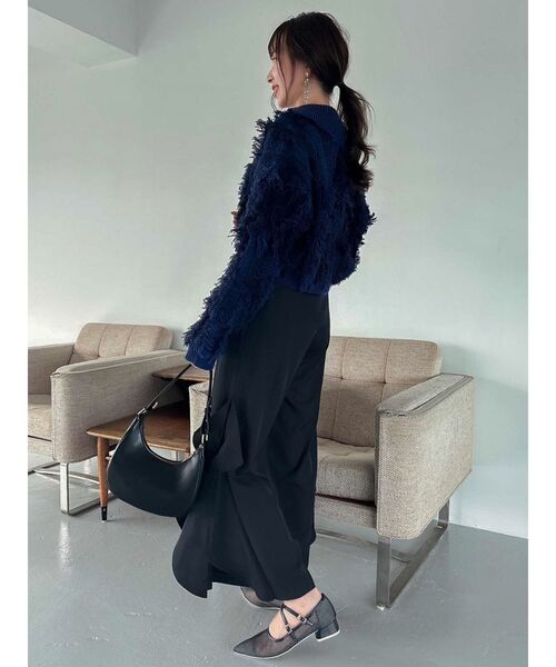 dazzlin（ダズリン）の「フリルスリットワイドパンツ（その他パンツ・レディース・ブラック/ベージュ・SMALL/MEDIUM）」の12枚目の写真