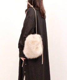 カシュカシュ cachecache / エコファーシンプル巾着ショルダーバッグ