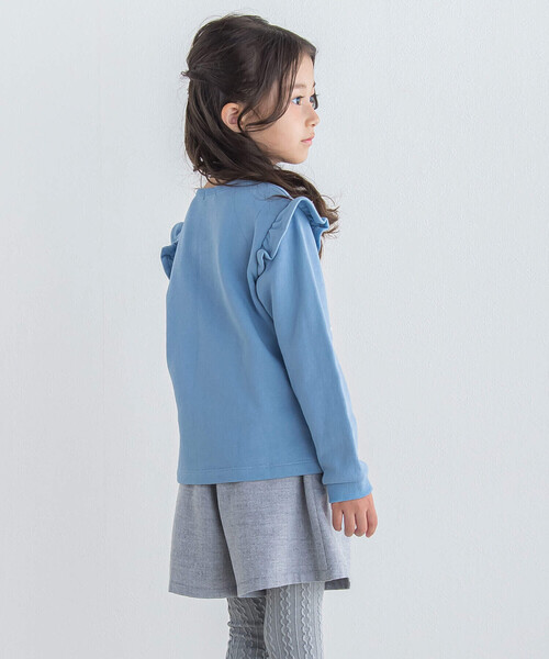 BeBe(ベベ)の「肩フリルハートロゴトレーナー(90~150cm)(スウェット・キッズ・ボルドー/ブルー・120cm/110cm/140cm/150cm/130cm/100cm/90cm)」の6枚目の写真