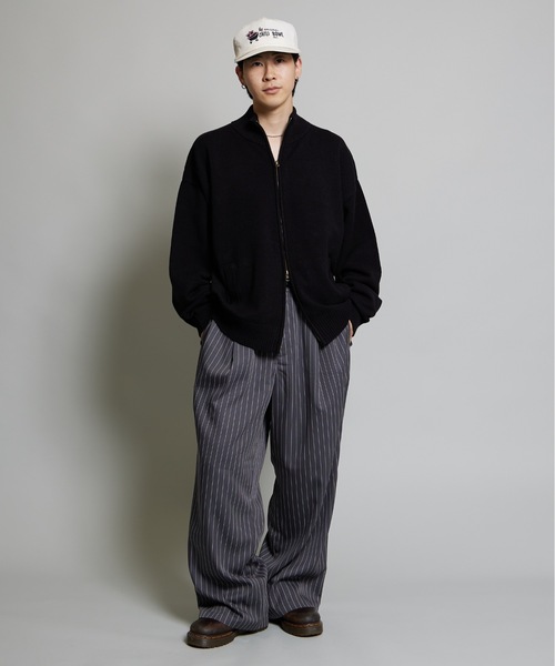 MandO(Auntie Rosa)(エムオー)の「【MandO】ハイネックドライバーズニット(ニット/セーター・メンズ・ブラック/チャコール/ブルー・MEDIUM/LARGE)」の8枚目の写真