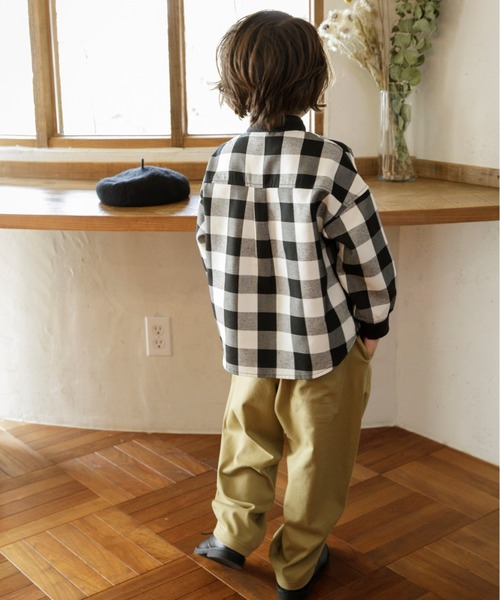 BRANSHES（ブランシェス）の「【おそろい】チェック柄長袖シャツ（シャツ/ブラウス・キッズ・ブラウン/ブラック・120/110/130/90/140/150/100/80）」の13枚目の写真