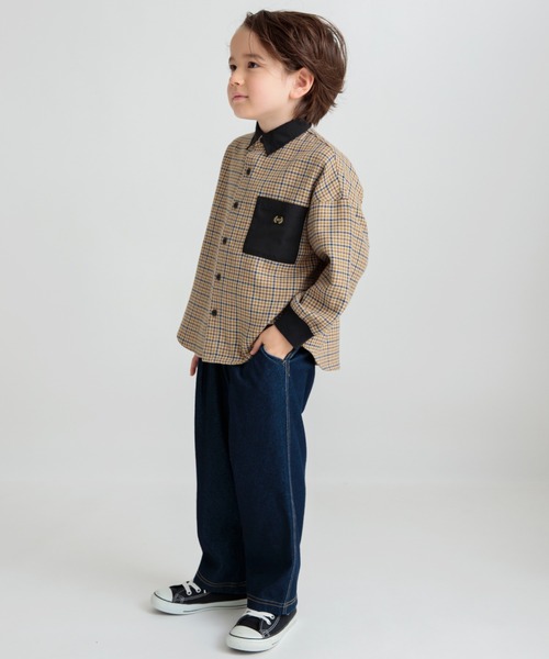 BRANSHES（ブランシェス）の「【おそろい】チェック柄長袖シャツ（シャツ/ブラウス・キッズ・ブラウン/ブラック・120/110/130/90/140/150/100/80）」の15枚目の写真