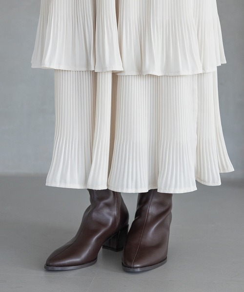 A part by(アパートバイ)の「ソフトストレッチショートブーツ(ブーツ・レディース・ブラック/ブラウン/ライトベージュ・MEDIUM/LARGE)」の21枚目の写真