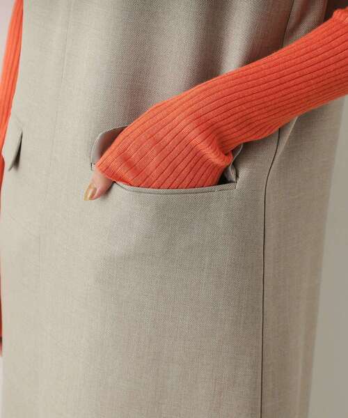 OPAQUE.CLIP（オペークドットクリップ）の「◆キーネックIラインジャンスカ【洗える/ストレッチ/抗ピル】（ワンピース・レディース・ベージュ/ネイビー・36/38/40/42）」の17枚目の写真