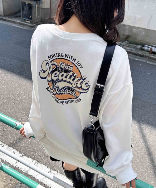 INGNI（イング）の「Backサークルスウェットチュニック（スウェット・レディース・グレー系5/グレー系7/ホワイト系6/アイボリー系1・M）」の5枚目の写真