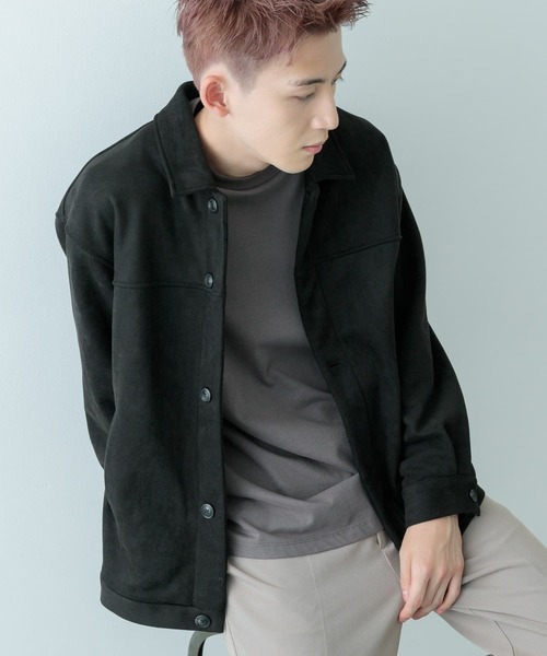ITEMS URBANRESEARCH(アイテムズ アーバンリサーチ)の「裏フリース F.S. ボタンアップ ジャケット(その他アウター・メンズ・ブラウン/チャコールグレー/ブラック・MEDIUM/LARGE)」の4枚目の写真