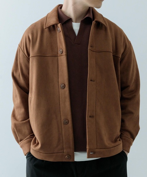 KAPITAL ブラウン ボタンアップジャケット ITEMS URBANRESEARCH（アイテムズ アーバンリサーチ）の「裏フリース