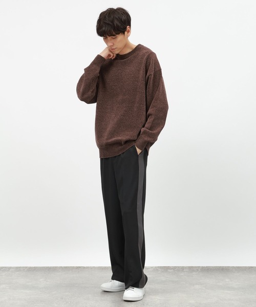 LAKOLE（ラコレ）の「ソフトモールニットプルオーバー / 116740（ニット/セーター・メンズ・アイボリー/ブラック/ブルー/グレー/ブラウン/オレンジ・X-LARGE/MEDIUM/LARGE）」の9枚目の写真