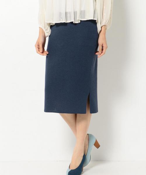 Another Edition(アナザーエディション)の「ミラノリブタイトスカート/AEFC PEミラノRIB タイトSK(スカート・レディース・ブラック/ネイビー/グレー・フリー)」の1枚目の写真