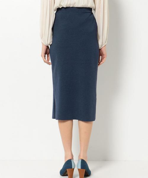 Another Edition(アナザーエディション)の「ミラノリブタイトスカート/AEFC PEミラノRIB タイトSK(スカート・レディース・ブラック/ネイビー/グレー・フリー)」の4枚目の写真