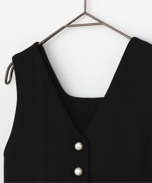 p.premier(ピードットプルミエ)の「【フォーマル対応/ジュニア対応】前後2WAYパール釦ジャンパースカート(ワンピース・キッズ・ブラック・90/100/110/120/130/140)」の16枚目の写真