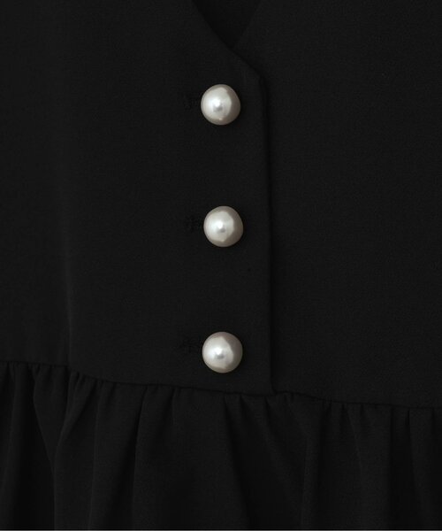 p.premier(ピードットプルミエ)の「【フォーマル対応/ジュニア対応】前後2WAYパール釦ジャンパースカート(ワンピース・キッズ・ブラック・90/100/110/120/130/140)」の18枚目の写真