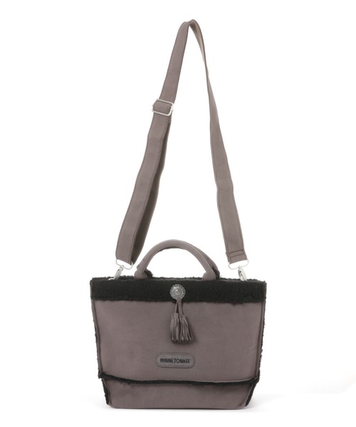 Minnetonka(ミネトンカ)の「【MINNETONKA(ミネトンカ)】別注ショルダートート(ショルダーバッグ・レディース・チャコール/キャメル・FREE)」の9枚目の写真
