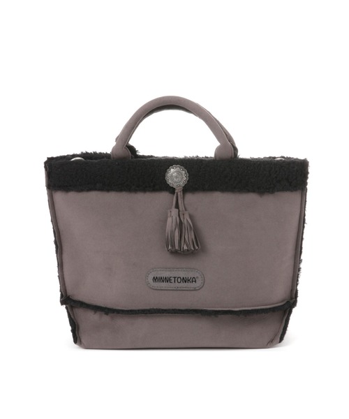 Minnetonka(ミネトンカ)の「【MINNETONKA(ミネトンカ)】別注ショルダートート(ショルダーバッグ・レディース・チャコール/キャメル・FREE)」の10枚目の写真