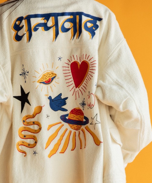 AMERICAN RAG CIE（アメリカンラグシー）の「LEIN 刺繍ジャケット（その他アウター・レディース・ホワイト/ブラック・FREE）」の14枚目の写真