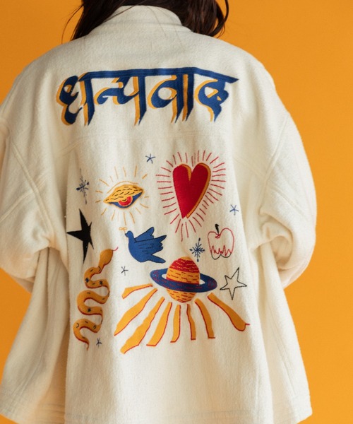 AMERICAN RAG CIE（アメリカンラグシー）の「LEIN 刺繍ジャケット（その他アウター・レディース・ホワイト/ブラック・FREE）」の16枚目の写真