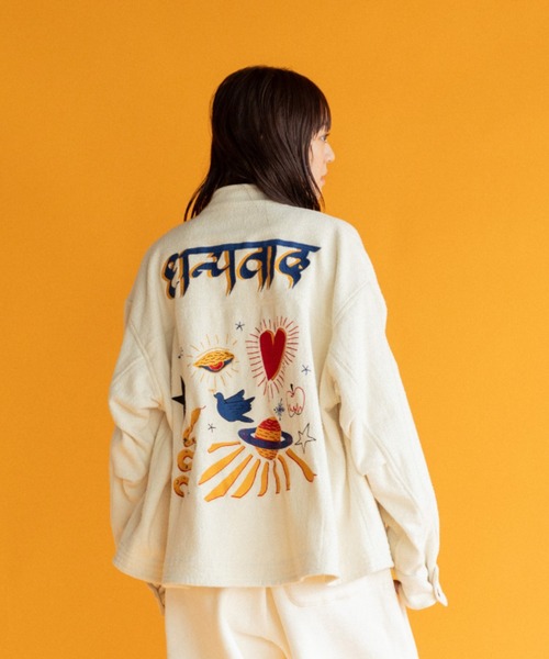 AMERICAN RAG CIE（アメリカンラグシー）の「LEIN 刺繍ジャケット（その他アウター・レディース・ホワイト/ブラック・FREE）」の12枚目の写真