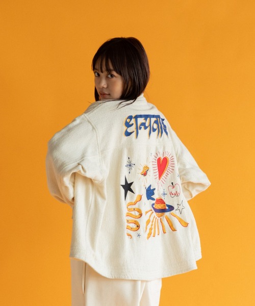 AMERICAN RAG CIE（アメリカンラグシー）の「LEIN 刺繍ジャケット（その他アウター・レディース・ホワイト/ブラック・FREE）」の10枚目の写真