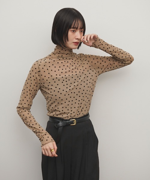 sheller シェリエ フロッキー ドット ブラウス 10-177994-5.jpg